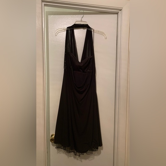 🖤 DJ-JAZ black halter dress with gems on breast area. Size 14 - Picture 6 of 7